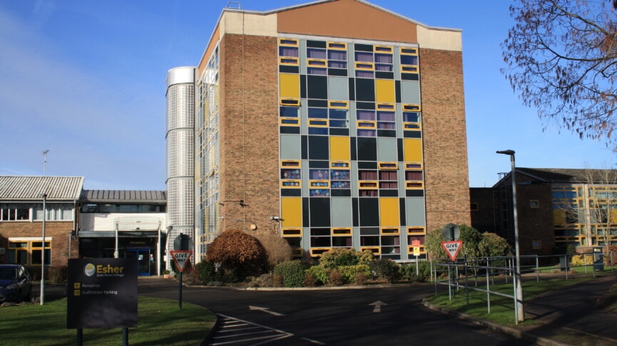 Esher Sixth Form College In Winter Sun