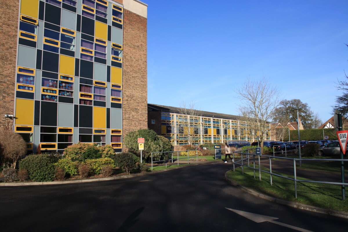 New College Student Entrance From Road