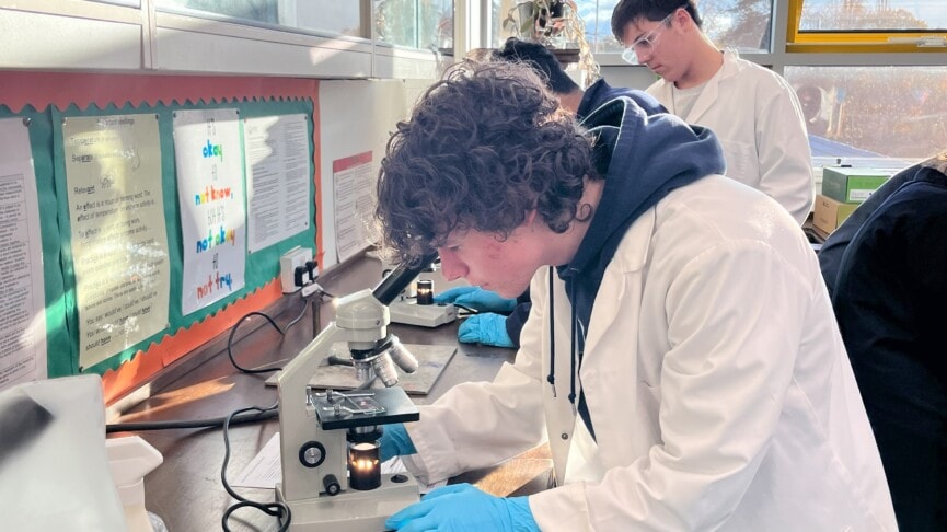 Boy With Microscope