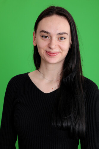 Photo Of Student Against Green Background
