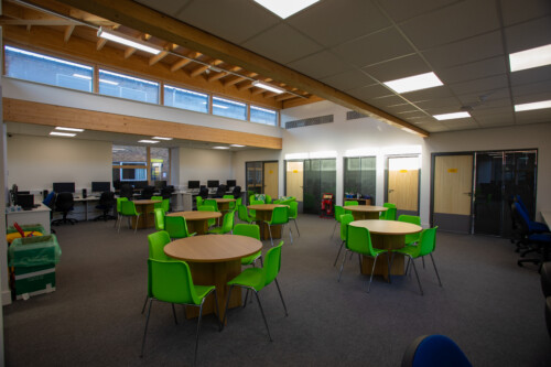 Chairs and tables in new study centre