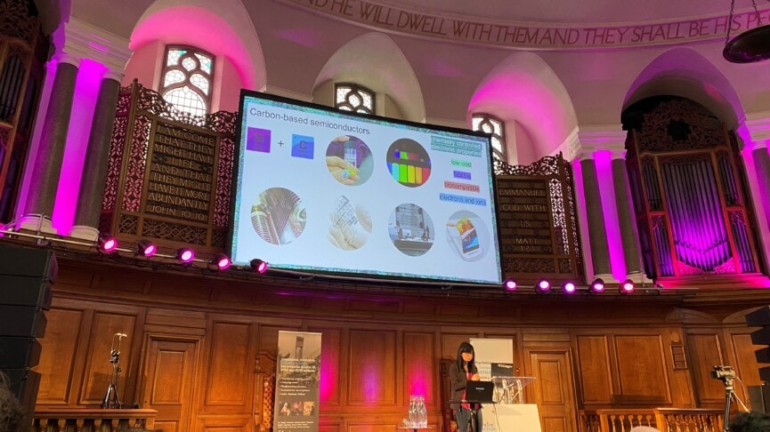 Lecturer speaking at the chemistry in action conference