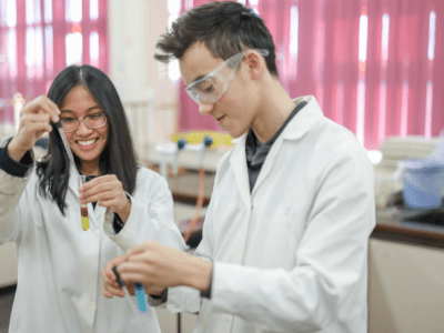 Chemistry Classroom With Test Tubes