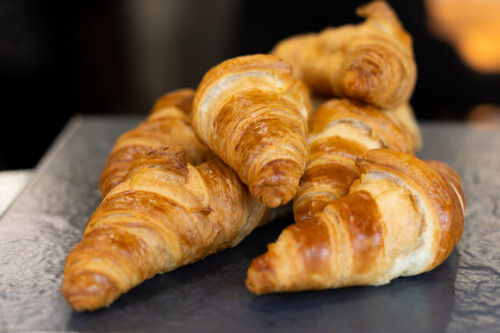 Croissants in cafe