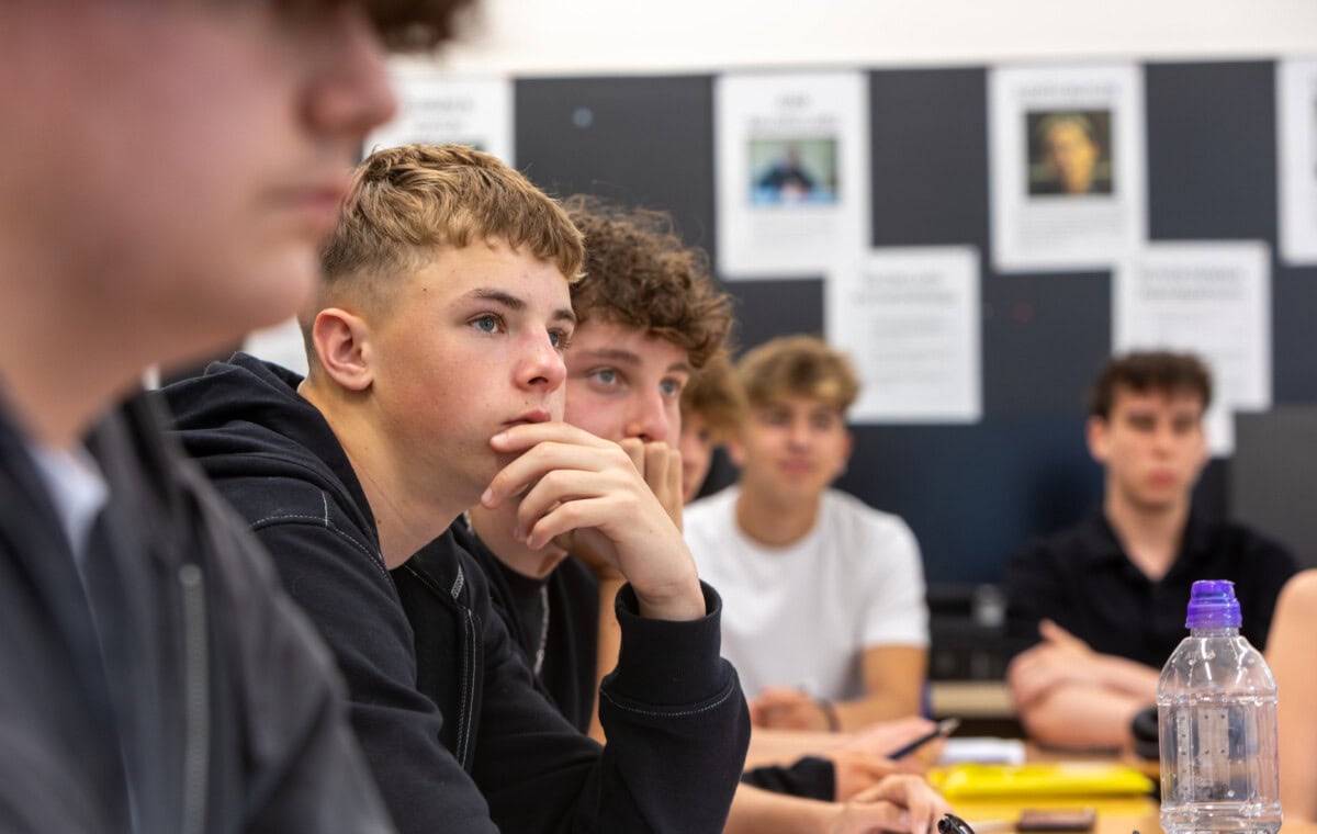 Media students in the classroom