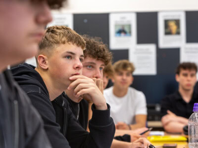 Media students in the classroom
