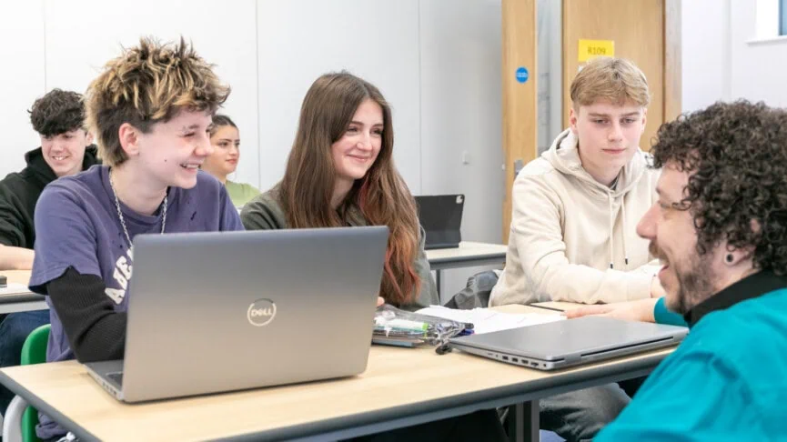 jack having a laugh with sociology students