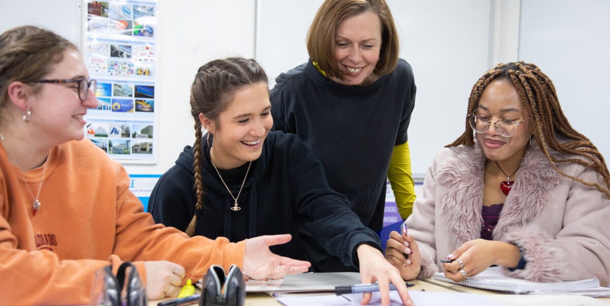 business teacher with one student