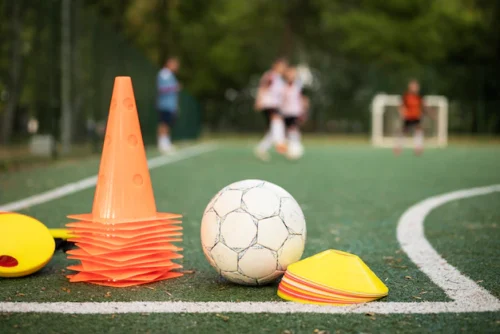 Cones On A Sports Field