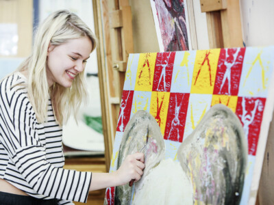Girl painting