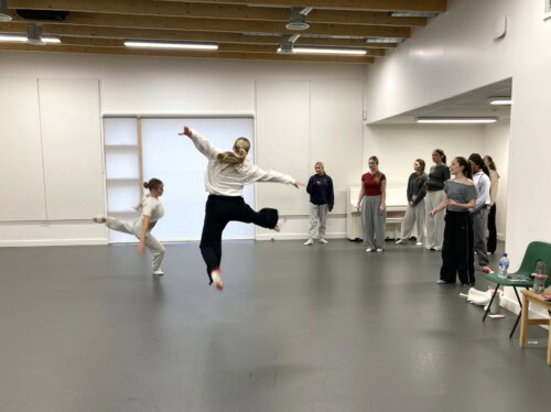 Leaping Dance Students