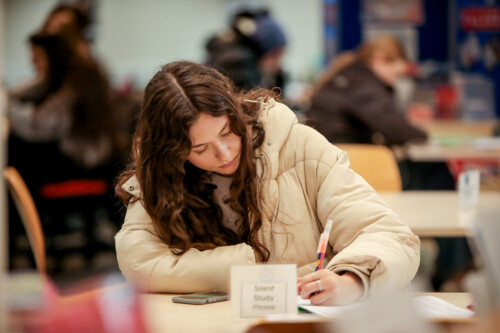 Girl studying