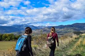 Young people hiking