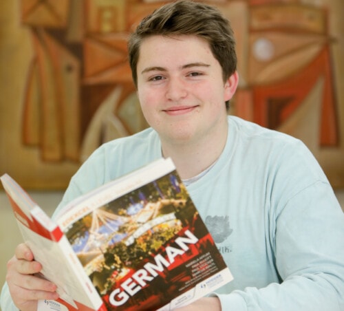 Boy Student With German Book