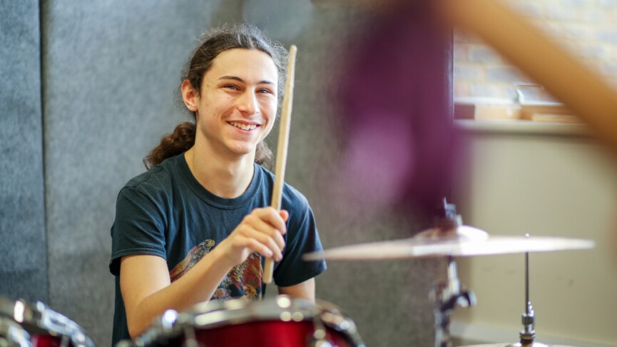 Drummer Music Student