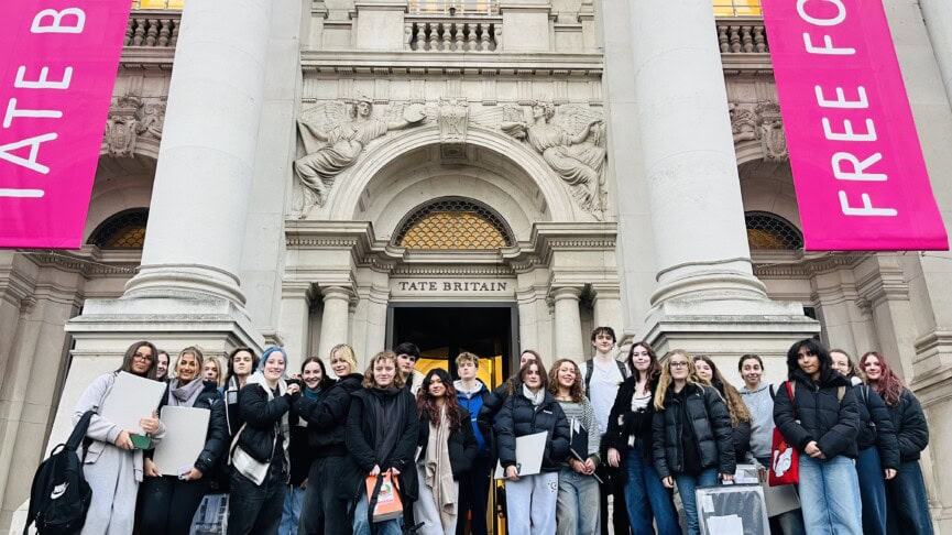 Group of students Outside Tate
