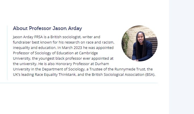 About Prof Jason Arday