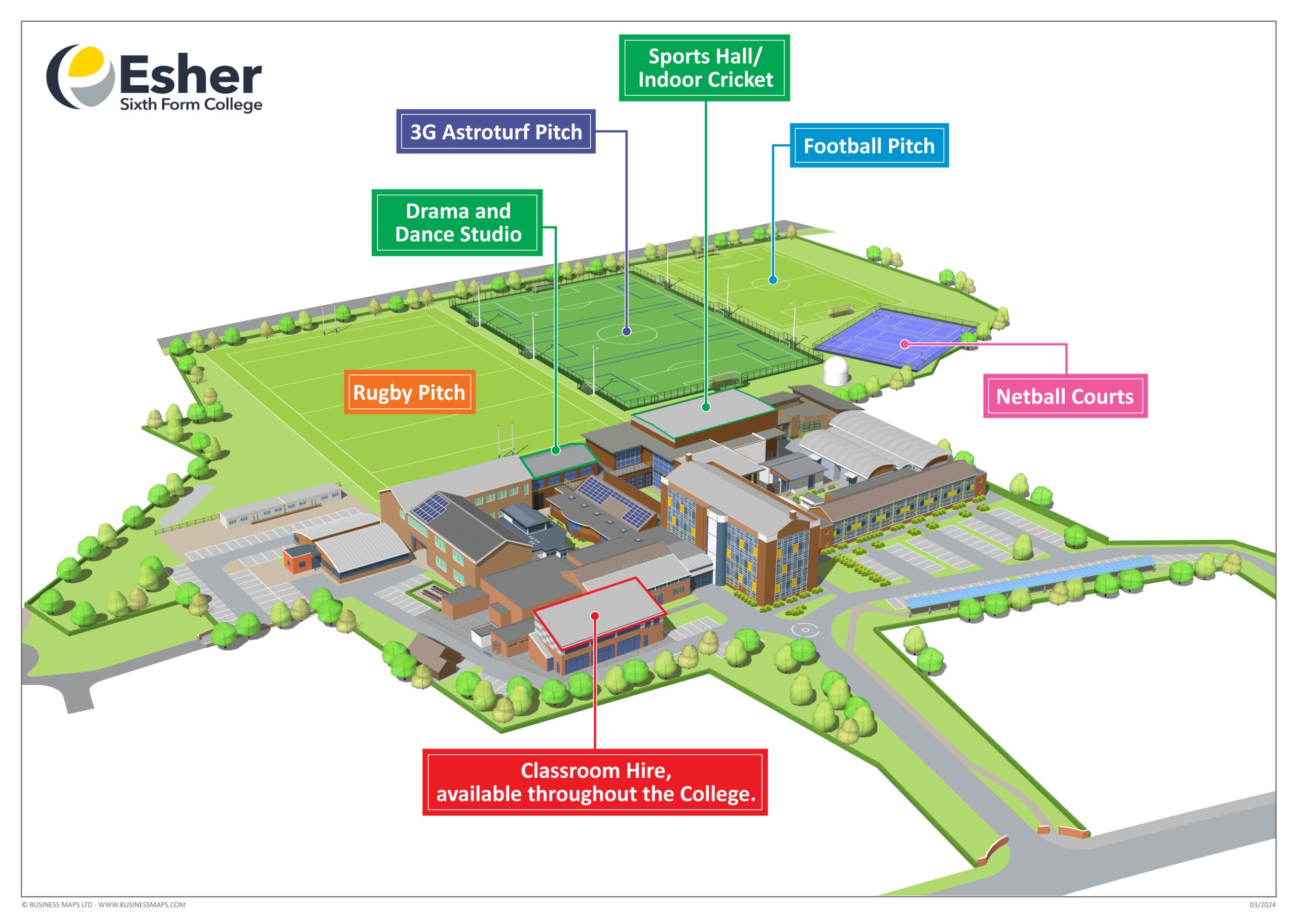 Campus MAp of Facilities for hire