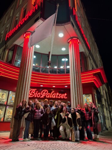 Film Students Outside Red Cinema