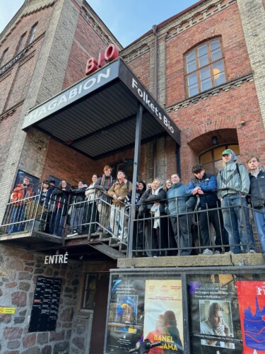 Students Outside Brick Cinema