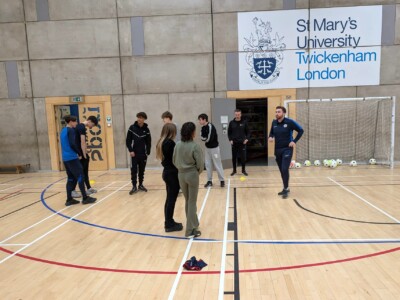 Chelsea FC Coaching Activity in Sports hall at St Mary's