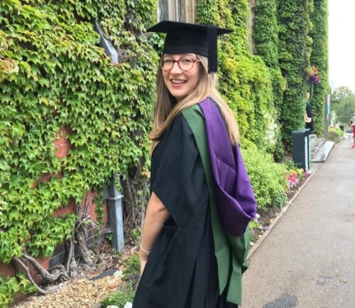 Alumni Emily Roach on her graduation day