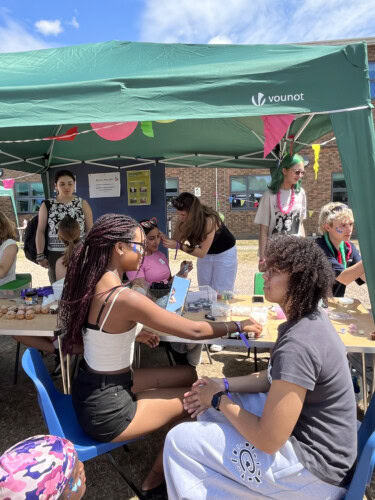 face painting at the summer festival