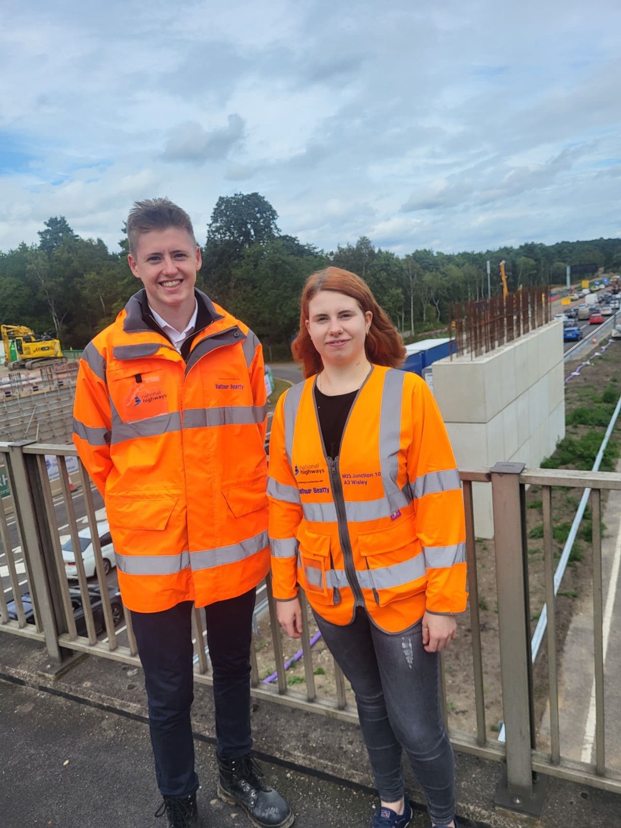 Apprenticeship student Harry in a high vis