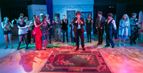 Cast of cluedo in finale on stage