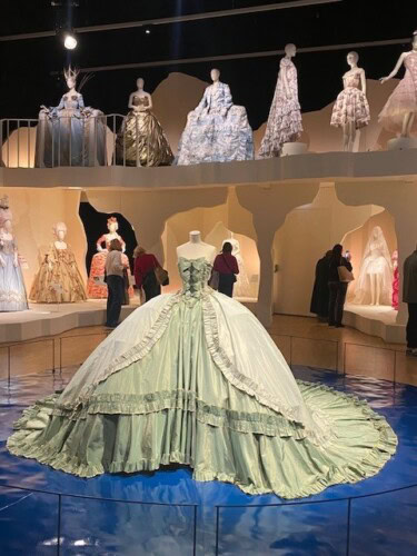 dresses at the Marie Antionette exhibition at V&A