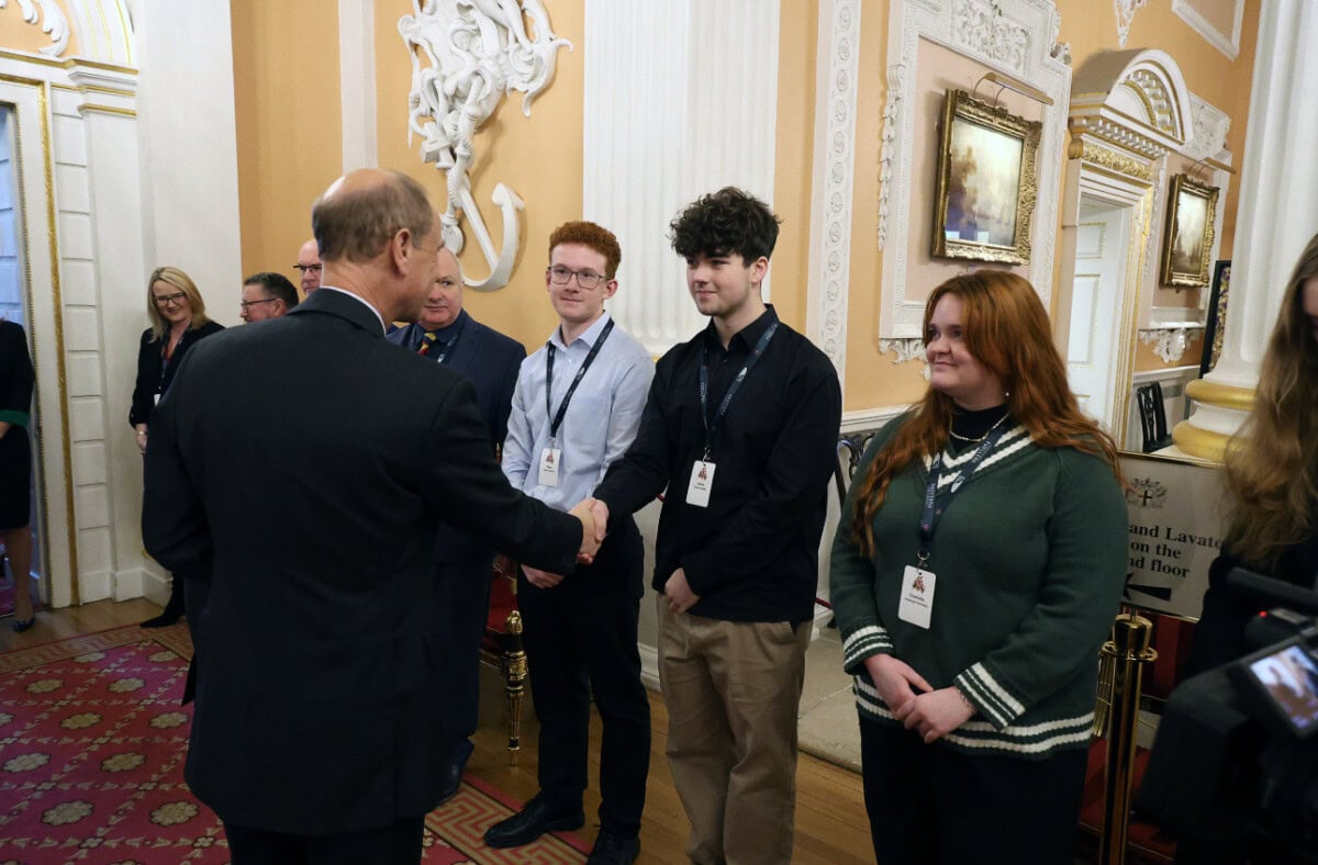 Conor And Theo With HRH at Energy Conference