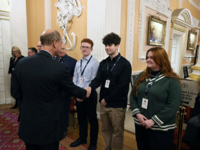 Conor And Theo With HRH at Energy Conference