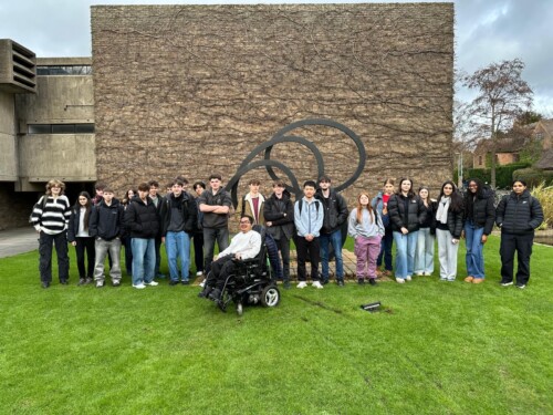 Group Shot In Front Of College