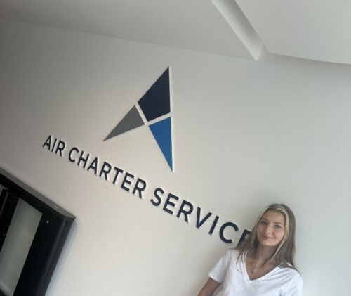 Jasmine at work experience at air charter