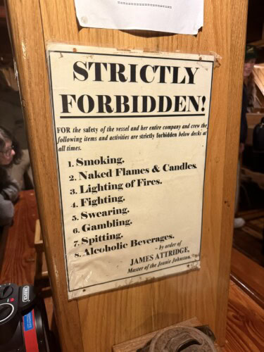 sign on the Titanic