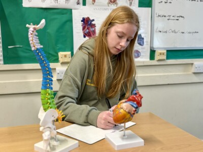 Hattie working in a PE classroom