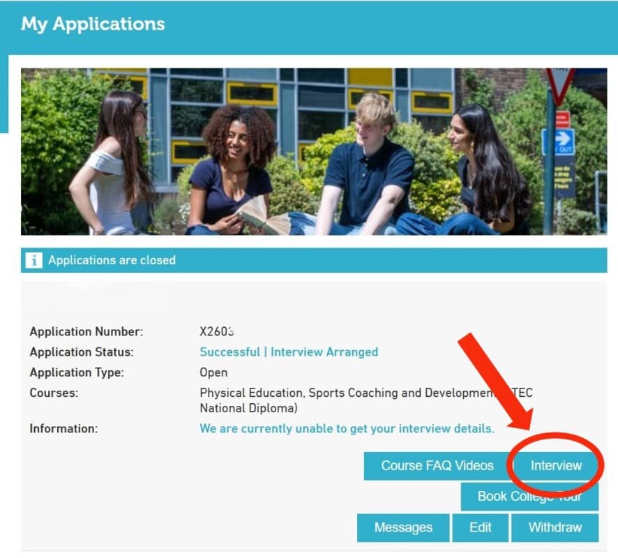 Course Interview Login Button