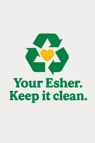Your esher keep it clean logo