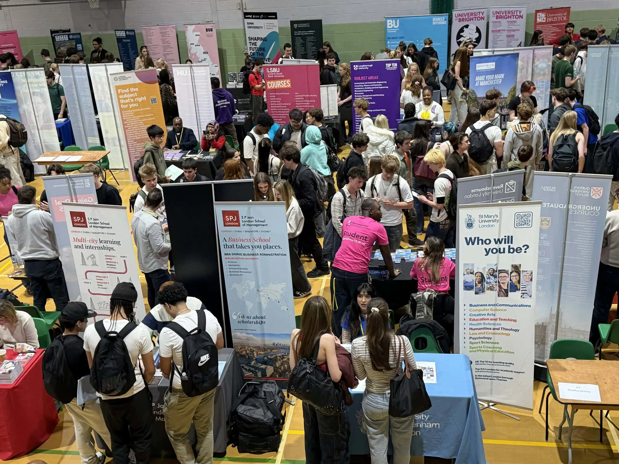 sports hall at HE day