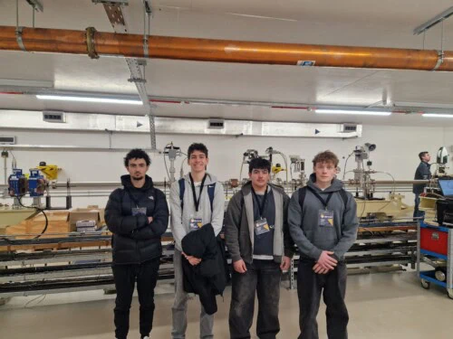 Group Of Male Physics Students