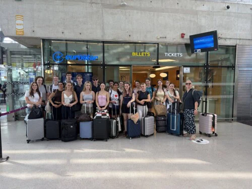 French Students Boarding The Eurostar To Lille