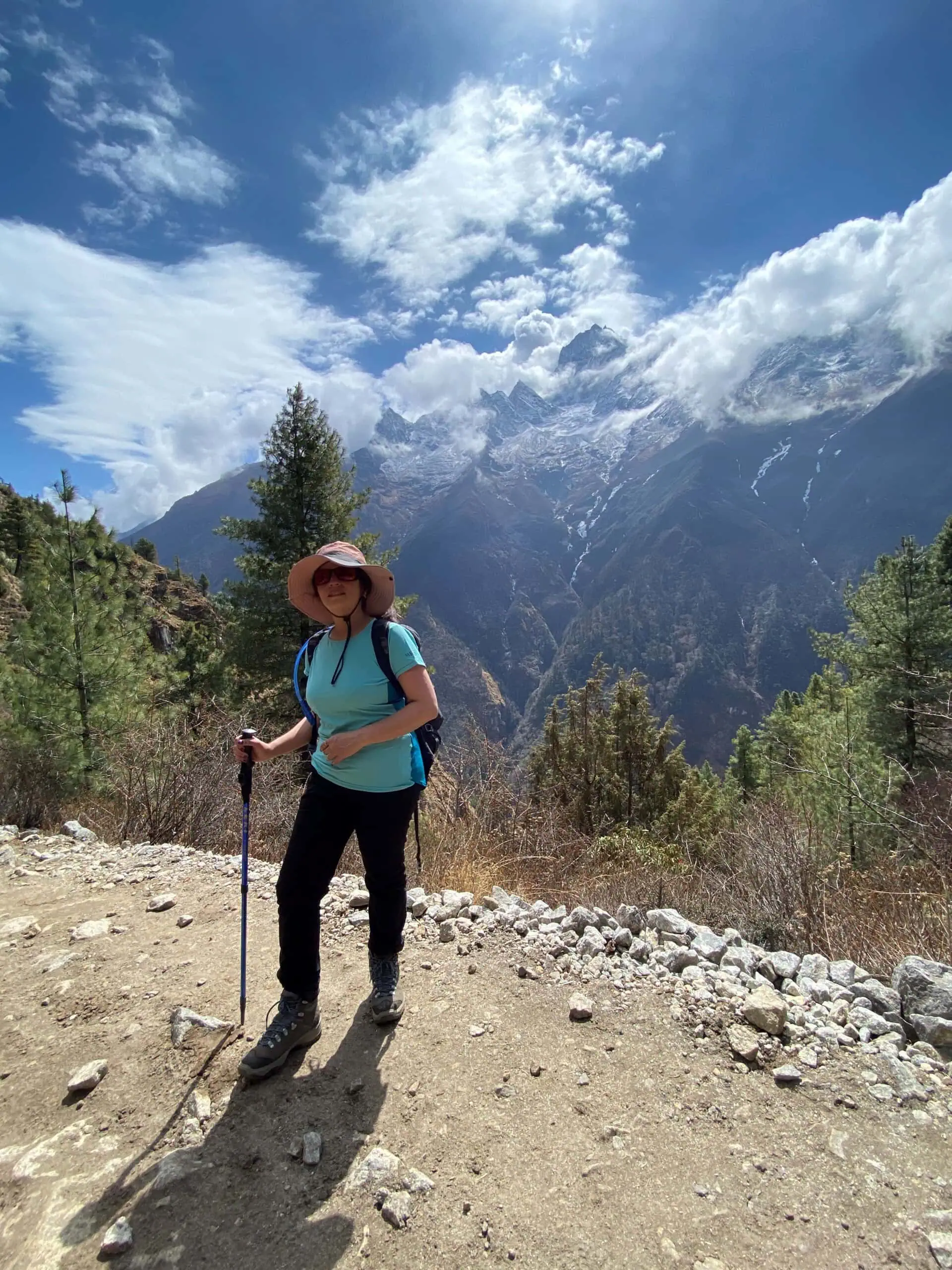 Seema trekking at everest base camp