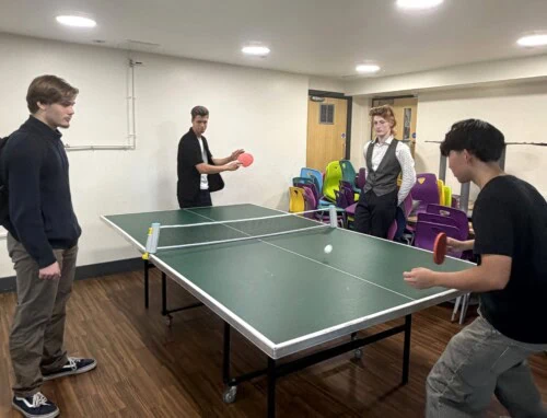 Students Playing Ping Pong